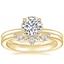 18K Yellow Gold Double Hidden Halo Diamond Ring (1/6 ct. tw.) with Aubrey Diamond Ring