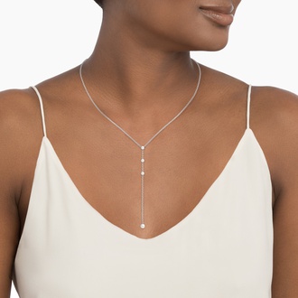 Lariat Style Pearl Necklace