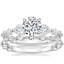 18K White Gold Three Stone Versailles Diamond Ring (1/2 ct. tw.) with Luxe Versailles Diamond Ring (1/2 ct. tw.)