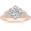 14K Rose Gold Optica Diamond Ring, smalltop view