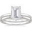 PT Moissanite Elodie Ring with Crescent Diamond Ring, smalltop view