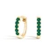Lab Created Emerald Huggie Hoop Earrings 