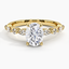 Yellow Gold Moissanite Versailles Diamond Ring (1/3 ct. tw.)