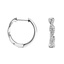 18K White Gold Twisted Vine Diamond Hoop Earrings, smalladditional view 1