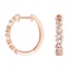 14K Rose Gold Baguette Diamond Cluster Hoop Earrings (1/4 ct. tw.), smalladditional view 1