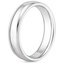 18K White Gold 5mm Milgrain Wedding Ring, smallside view
