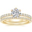 18K Yellow Gold Bliss Diamond Ring (1/6 ct. tw.) with Ballad Diamond Ring (1/6 ct. tw.)