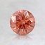 0.71 Ct. Fancy Vivid Orangy Pink Round Lab Created Diamond