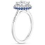 18KW Moissanite Circa Diamond Ring with Sapphire Accents (1/4 ct. tw.), smalltop view