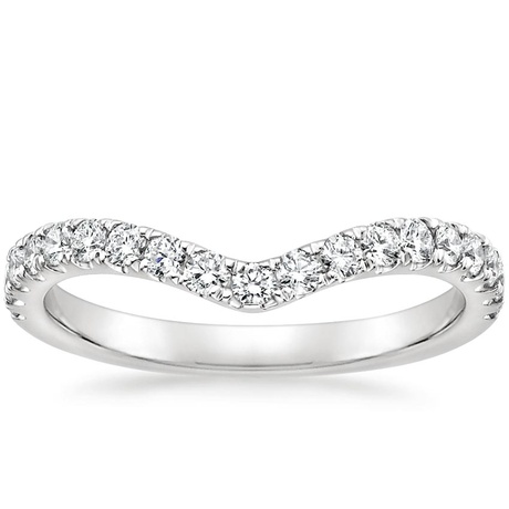 diamond chevron wedding band