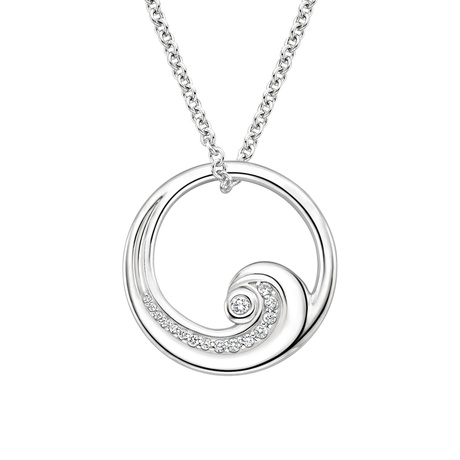 wave necklace white gold