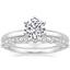 18K White Gold Six-Prong 2mm Comfort Fit Ring with Marseille Diamond Ring (1/3 ct. tw.)