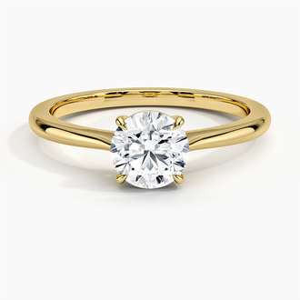 Tapered Solitaire Engagement Ring