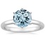 18KW Aquamarine 2mm Comfort Fit Six-Prong Solitaire Ring, smalltop view