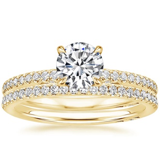 18K Yellow Gold Simply Tacori Classic Diamond Bridal Set