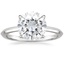 18KW Moissanite Hazel Solitaire Ring, smalltop view