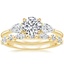 18K Yellow Gold Adorned Opera Diamond Ring (1/2 ct. tw.) with Versailles Diamond Ring (3/8 ct. tw.)