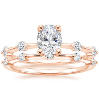 14K Rose Gold Aimee Diamond Bridal Set
