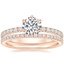 14K Rose Gold Poppy Diamond Ring (1/6 ct. tw.) with Luxe Ballad Diamond Ring (1/4 ct. tw.)
