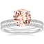 18KW Morganite Demi Diamond Ring with Luxe Ballad Diamond Ring, smalltop view