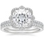 PT Moissanite Reina Diamond Ring with Luxe Ballad Diamond Ring (1/4 ct. tw.), smalltop view