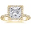 18KY Moissanite Nova Halo Diamond Ring (1/2 ct. tw.), smalltop view