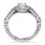 Antique Designed Oval Halo Diamond Ring, smallside view