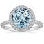 18KW Aquamarine Valencia Halo Diamond Ring (1/2 ct. tw.), smalltop view