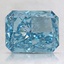 2.72 Ct. Fancy Vivid Blue Radiant Lab Created Diamond