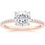Rose Gold Moissanite Luxe Perfect Fit Diamond Ring (1/4 ct. tw.)