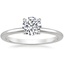 18K White Gold Petal Diamond Ring, smalltop view
