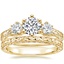 18K Yellow Gold Three Stone Hudson Diamond Ring (1/3 ct. tw.) with Hudson Ring