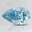 1.04 Ct. Fancy Vivid Blue Pear Lab Grown Diamond