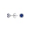 18K White Gold Petite Sapphire Halo Diamond Earrings, smalladditional view 1
