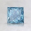 0.91 Ct. Fancy Vivid Blue Princess Lab Created Diamond