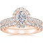 14KR Moissanite Luxe Sienna Halo Diamond Bridal Set (1 3/8 ct. tw.), smalltop view