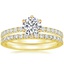 18K Yellow Gold Bliss Diamond Ring (1/6 ct. tw.) with Bliss Diamond Ring (1/5 ct. tw.)