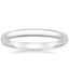 18K White Gold 2mm Slim Profile Wedding Ring, smalltop view