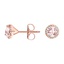 14K Rose Gold Morganite Halo Diamond Earrings, smalladditional view 1
