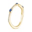 18K Yellow Gold Luxe Willow Contoured Ring with Sapphire and Diamond Accents (1/10 ct. tw.), smallside view