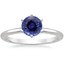 18KW Sapphire Petite Comfort Fit Six-Prong Solitaire Ring, smalltop view