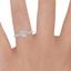 18K White Gold Amelie Diamond Ring (1/3 ct. tw.), smallzoomed in top view on a hand