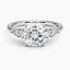 Moissanite Opera Diamond Ring in Platinum