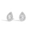 Pear Lab Created Diamond Halo Stud Earrings 