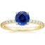 18KY Sapphire Luxe Petite Shared Prong Diamond Ring (1/3 ct. tw.), smalltop view