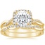 18KY Moissanite Petite Twisted Vine Halo Diamond Bridal Set (1/3 ct. tw.), smalltop view