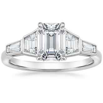 Trapezoid and Tapered Baguette Diamond Ring