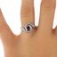 The Gianna Ring, smalltop view on a hand