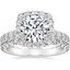 18K White Gold Estelle Diamond Ring (3/4 ct. tw.) with Sienna Eternity Diamond Ring (7/8 ct. tw.)