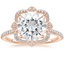 14KR Moissanite Reina Diamond Ring, smalltop view